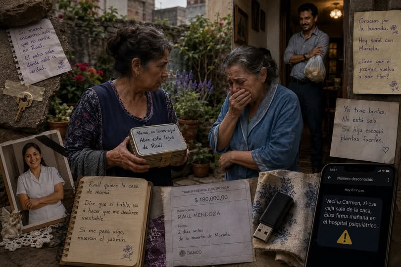 Guardé la cajita bajo el rebozo y apreté el celular como si pudiera romperlo con la mano. 1 736045609 122108293857322521 4748417102028756101 n
