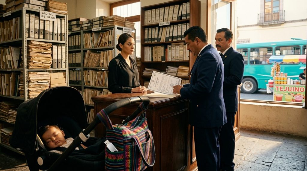Entré al Registro Civil con la USB escondida en la pañalera de Renata. 1 tai xuong 16